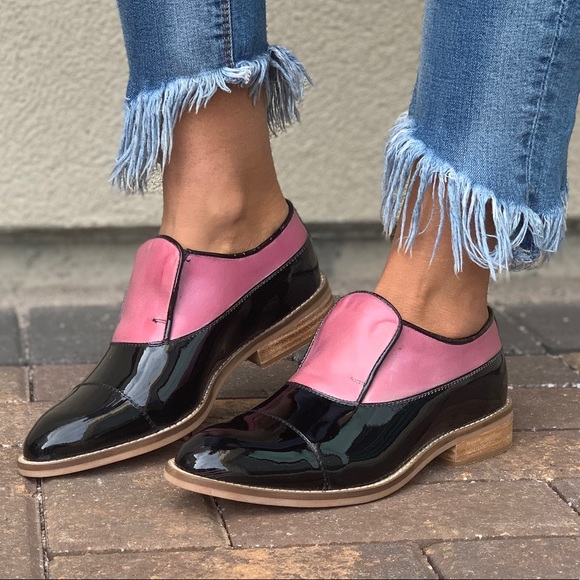 Anthropologie Shoes - NIB Colorblock Patent Leather Boyfriend Oxford